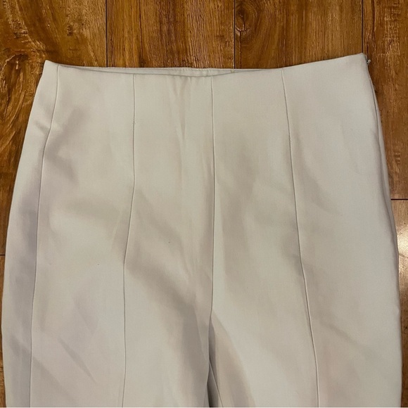 ZARA Women’s Glen Light Gray Flare Leg Slacks Side Zip Size Medium NWT - Picture 2 of 11